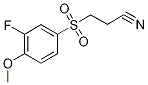 3-[3-Fluoro-4-methoxyphenyl)sulphonyl]propanenitrile 结构式