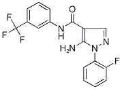 5-Amino-1-(2-fluorophenyl)-N-[3-(trifluoromethyl)phenyl]-1H-pyrazole-4-carboxamide 结构式