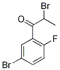 2-Bromo-1-(5-bromo-2-fluorophenyl)propan-1-one 结构式