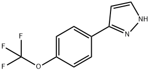 3-(4-(三氟甲氧基)苯基)-1H-吡唑 结构式