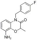 8-Amino-4-(4-fluorobenzyl)-2-methyl-2H-1,4-benzoxazin-3(4H)-one 结构式