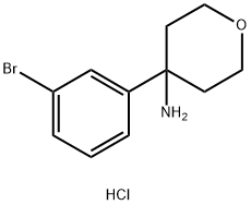 4-(3-溴苯基)噁烷-4-胺盐酸 结构式