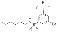 3-Bromo-N-hexyl-5-(trifluoromethyl)benzenesulphonamide 结构式