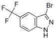 3-Bromo-5-(trifluoromethyl)-1H-indazole 结构式