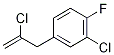 2-Chloro-3-(3-chloro-4-fluorophenyl)prop-1-ene 结构式