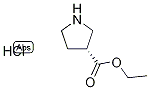 (R)-ethyl pyrrolidine-3-carboxylate hydrochloride 结构式