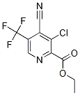 3-Chloro-4-cyano-2-(ethoxycarbonyl)-5-(trifluoromethyl)pyridine, Ethyl 3-chloro-4-cyano-5-(trifluoromethyl)picolinate 结构式
