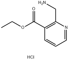 2-(氨基甲基)-3-吡啶羧酸乙酯盐酸盐 结构式
