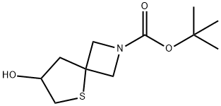 7-羟基-5-硫杂-2-氮杂螺[3.4]辛烷-2-羧酸叔丁酯 结构式