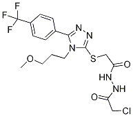 N'1-(2-chloroacetyl)-2-({4-(3-methoxypropyl)-5-[4-(trifluoromethyl)phenyl]-4H-1,2,4-triazol-3-yl}thio)ethanohydrazide 结构式