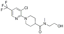 1-[3-Chloro-5-(trifluoromethyl)pyridin-2-yl]-N-(2-hydroxyethyl)-N-methylpiperidine-4-carboxamide 97% 结构式
