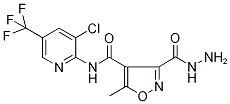 N-[3-CHLORO-5-(TRIFLUOROMETHYL)PYRIDIN-2-YL]-3-(HYDRAZINOCARBONYL)-5-METHYLISOXAZOLE-4-CARBOXAMID 结构式