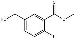 4-FLUORO-3-(METHOXYCARBONYL)BENZYL ALCOHOL, [4-FLUORO-3-(METHOXYCARBONYL)PHENYL]METHANOL 结构式