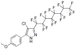 4-Chloro-5-(4-methoxyphenyl)-3-(perfluorooctyl)-1H-pyrazole 结构式