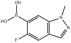(5-氟-1-甲基-1H-吲唑-6-基)硼酸 结构式
