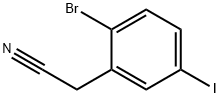 2-(2-溴-5-碘苯基)乙腈 结构式