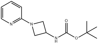 tert-Butyl N-[1-(pyridin-2-yl)azetidin-3-yl]carbamate 结构式