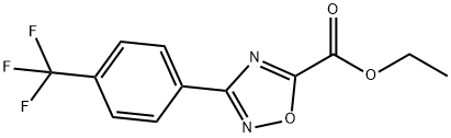 3-(4-(三氟甲基)苯基)-1,2,4-噁二唑-5-甲酸乙酯 结构式