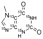 7-Methylxanthine-13C4,15N3 结构式