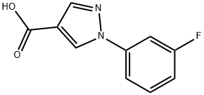 1-(3-氟苯基)吡唑-4-甲酸 结构式