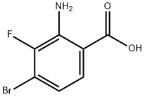 2-氨基-4-溴-3-氟苯甲酸 结构式