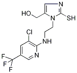 1-[3-Chloro-5-(trifluoromethyl)pyridin-2-ylamino]ethyl-5-(hydroxymethyl)-1H-imidazole-2-thiol 97% 结构式