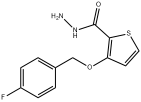 3-((4-氟苄基)氧基)噻吩-2-碳酰肼 结构式