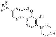 4-Chloro-2-[3-chloro-5-(trifluoromethyl)pyridin-2-yl]-5-piperazino-3(2H)-pyridazinone 97% 结构式