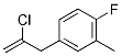 2-Chloro-3-(4-fluoro-3-methylphenyl)prop-1-ene 结构式