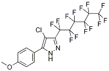 4-Chloro-5-(4-methoxyphenyl)-3-perfluorohexyl-1H-pyrazole 结构式