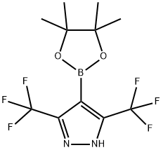 4-(4,4,5,5-四甲基-1,3,2-二噁硼烷-2-基)-3,5-双(三氟甲基)-1H-吡唑 结构式