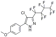 4-Chloro-5-(4-methoxyphenyl)-3-perfluorobutyl-1H-pyrazole 结构式