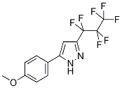 5-(4-Methoxyphenyl)-3-perfluopropyl-1H-pyrazole 结构式