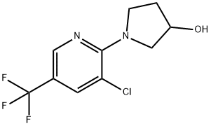 1-[3-Chloro-5-(trifluoromethyl)pyridin-2-yl]pyrrolidin-3-ol 结构式