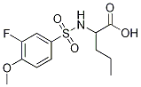 2-[(3-Fluoro-4-methoxyphenyl)sulphonylamino]pentanoic acid 结构式