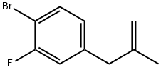 3-(4-Bromo-3-fluorophenyl)-2-methylprop-1-ene 结构式