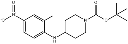 tert-Butyl 4-[(2-fluoro-4-nitrophenyl)amino]piperidine-1-carboxylate 结构式