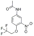 N-[3-Nitro-4-(2,2,2-trifluoroethoxy)phenyl]acetamide, 5-(Acetylamino)-2-(2,2,2-trifluoroethoxy)nitrobenzene, 5-Acetamido-2-(2,2,2-trifluoroethoxy)nitrobenzene, 4-(Acetylamino)-2-nitro-beta,beta,beta-trifluorophenetole, 4-Acetamido-2-nitro-beta,beta,beta 结构式