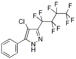 4-Chloro-3-perfluorobutyl-5-phenyl-1H-pyrazole 结构式