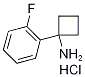 1-Amino-1-(2-fluorophenyl)cyclobutane hydrochloride, 1-(1-Aminocyclobut-1-yl)-2-fluorobenzene hydrochloride 结构式