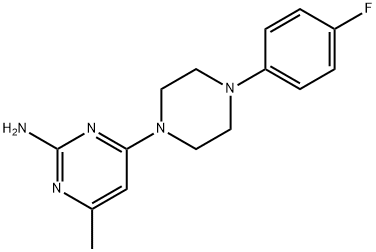 4-[4-(4-Fluorophenyl)piperazin-1-yl]-6-methylpyrimidin-2-amine 结构式