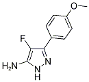 4-Fluoro-3-(4-methoxyphenyl)-1H-pyrazol-5-amine, 4-(5-Amino-4-fluoro-1H-pyrazol-3-yl)anisole 结构式