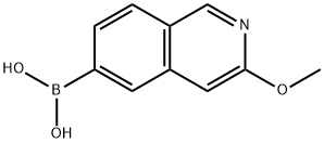 (3-甲氧基异喹啉-6-基)硼酸 结构式