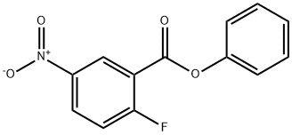 2-氟-5-硝基苯甲酸苯酯 结构式