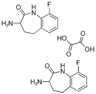 3-Amino-4,5-dihydro-9-fluoro-1H-benzo[b]azepin-2(3H)-one hemioxalate 结构式