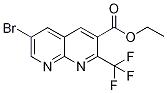 6-Bromo-3-(ethoxycarbonyl)-2-(trifluoromethyl)-1,8-naphthyridine 结构式