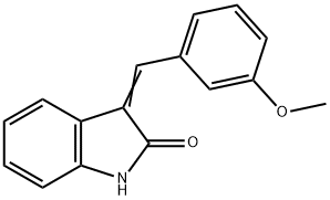 3-(3-Methoxybenzylidene)-1,3-dihydro-2H-indol-2-one 结构式