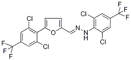 5-[2,6-dichloro-4-(trifluoromethyl)phenyl]-2-furaldehyde 2-[2,6-dichloro-4-(trifluoromethyl)phenyl]hydrazone 结构式