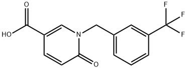 1-[3-(Trifluoromethyl)benzyl]pyridin-2-one-5-carboxylic acid 97% 结构式