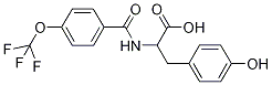N-[4-(Trifluoromethoxy)benzoyl]-DL-tyrosine 结构式